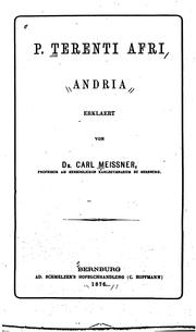 Cover of: P. Terenti Afri Andria by Publius Terentius Afer