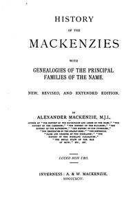 Cover of: History of the Mackenzies: with genealogies of the principal families of the name.