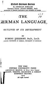 Cover of: The German language: outlines of its development