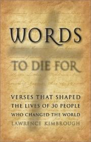 Cover of: Words to die for by Lawrence Kimbrough