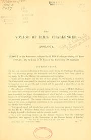 Cover of: Report on the S̲c̲h̲i̲z̲o̲p̲o̲d̲a̲ collected by H.M.S. Challenger during the years 1873-76.