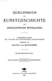 Cover of: Quellenbuch zur Kunstgeschichte des abendländischen Mittelalters.: Ausgewählte Texte des vierten bis fünfzehnten Jahrhunderts