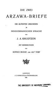 Cover of: Die zwei Arzawa-briefe by Knudtzon, J. A.