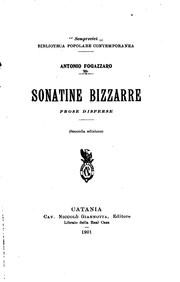 Cover of: Sonatine bizzarre by Antonio Fogazzaro