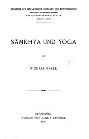 Cover of: Sāṃkhya und Yoga by Richard Garbe