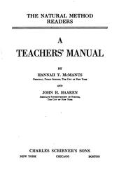 Cover of: A teachers' manual