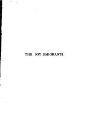 Cover of: The boy emigrants