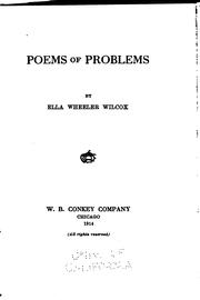 Cover of: Poems of problems by Ella Wheeler Wilcox
