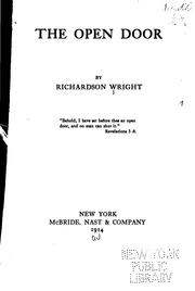 Cover of: The open door by Richardson Little Wright