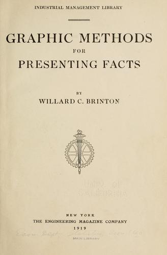 Graphic methods for presenting facts by Willard Cope Brinton