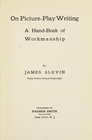 Cover of: On picture-play writing: a handbook of workmanship