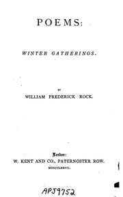 Cover of: Poems: winter gatherings.