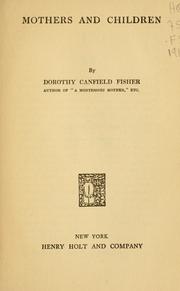 Cover of: Mothers and children