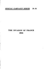 The invasion of France, 1814 by Frederick William Orby Maycock