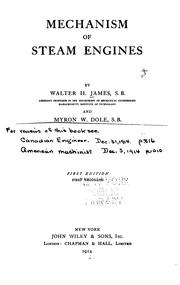 Cover of: Mechanism of steam engines by Walter Herman James
