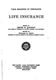 Cover of: ... Life insurance by Lester W. Zartman