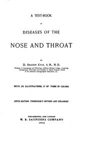 Cover of: A text-book of diseases of the nose and throat