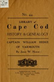 Cover of: Captain William Hedge of Yarmouth by James W. Hawes
