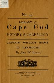 Captain William Hedge of Yarmouth by James W. Hawes