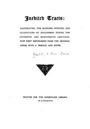 Cover of: Inedited tracts by William Carew Hazlitt