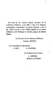 Cover of: Recherches critiques sur les relations politiques de la France avec l'Allemagne de 1292 à 1378