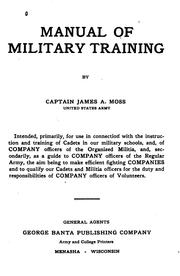 Cover of: Manual of military training by Moss, James Alfred