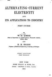 Cover of: Alternating-current electricity and its applications to industry. by William Henry Timbie