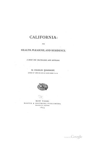 California by Charles Nordhoff