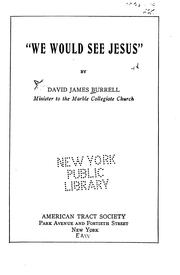 Cover of: "We would see Jesus,"