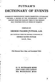 Cover of: Putnam's handbook of universal history by Putnam, George Palmer