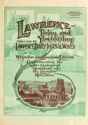 Cover of: Lawrence: today and yesterday