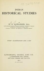 Cover of: Indian historical studies by H. G. Rawlinson