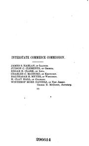 Cover of: Interstate Commerce Commission cases in the federal courts, 1887 to 1914.
