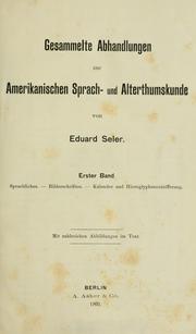 Cover of: Gesammelte abhandlungen zur amerikanischen sprachund alterthumskunde