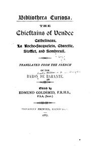Cover of: The chieftains of Vendee: Cathelineau, La Roche-Jacquelein, Charette, Stofflet, and Sombreuil.