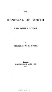 Cover of: The renewal of youth, and other poems.