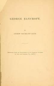 Cover of: George Bancroft.