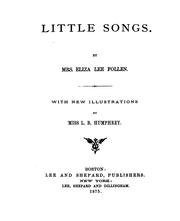 Cover of: Little songs.