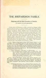 Cover of: The Shepardson family: beginning with the sixth generation in  America