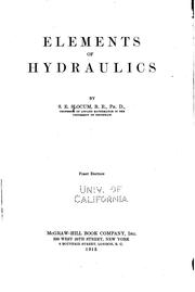 Cover of: Elements of hydraulics by S. E. Slocum