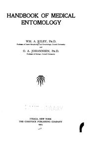 Cover of: Handbook of medical entomology by William A. Riley