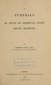 Cover of: On numerals as signs of primeval unity among mankind