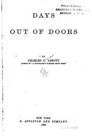 Cover of: Days out of doors
