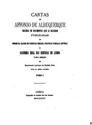 Cover of: Cartas de Affonso de Albuquerque by Albuquerque, Afonso de