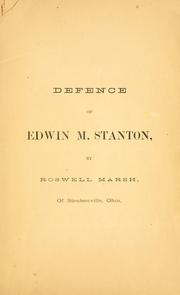 Defence of Edwin M. Stanton.