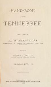 Cover of: Hand-book of Tennessee