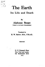 Cover of: The earth by Alphonse Berget