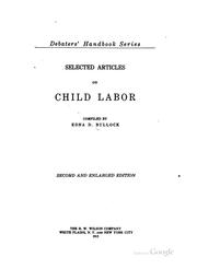 Cover of: Selected articles on child labor