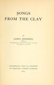 Cover of: Songs from the clay. by James Stephens