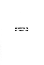Cover of: The study of Shakespeare.